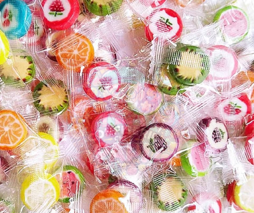 Bonbon fruit imprimés