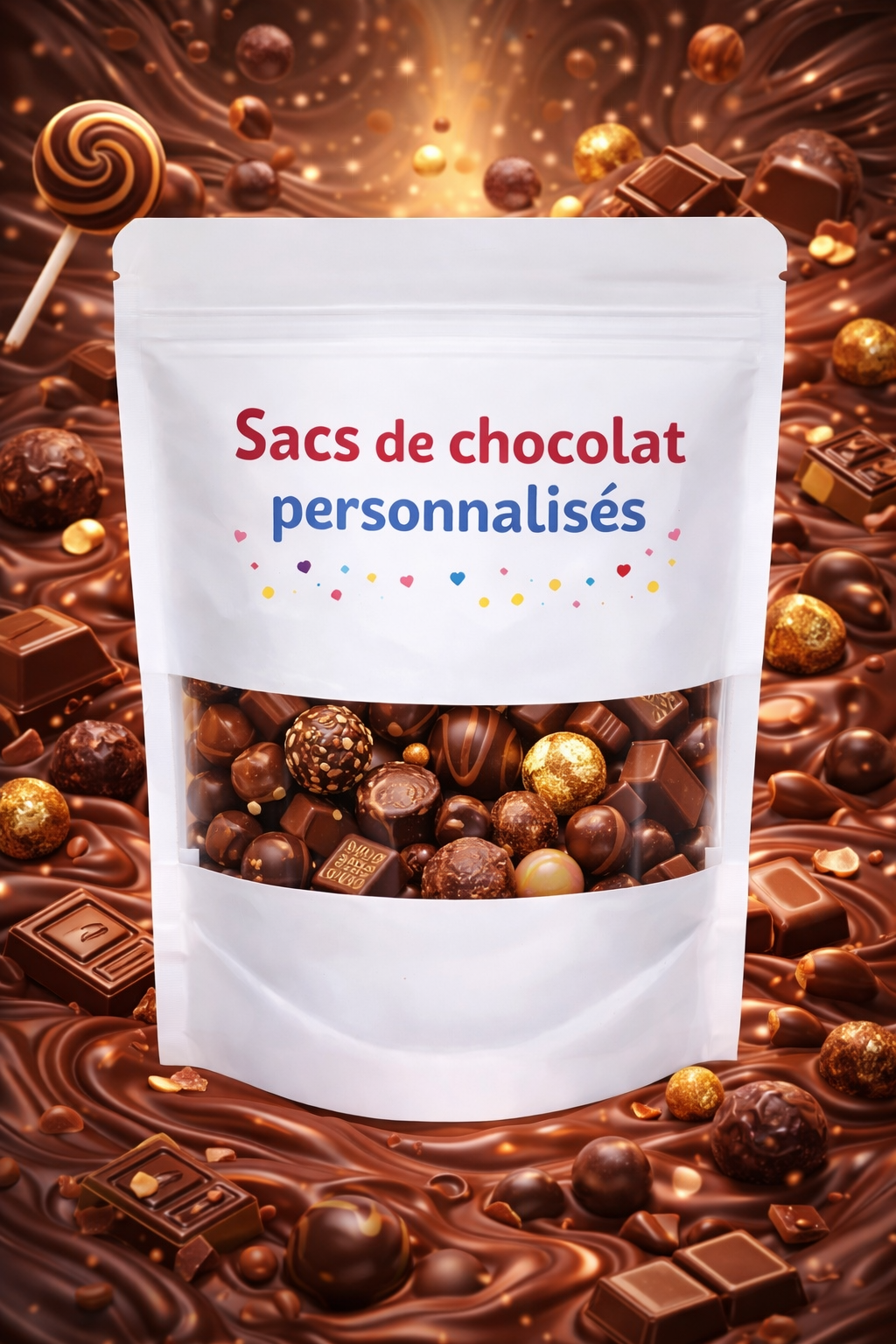 Sacs de chocolat personnalisés - 1.5kg