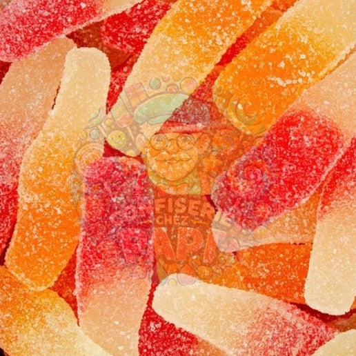 16. Bouteille de soda fraise et orange surette