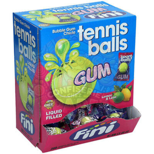 Bubble gum tennis balls