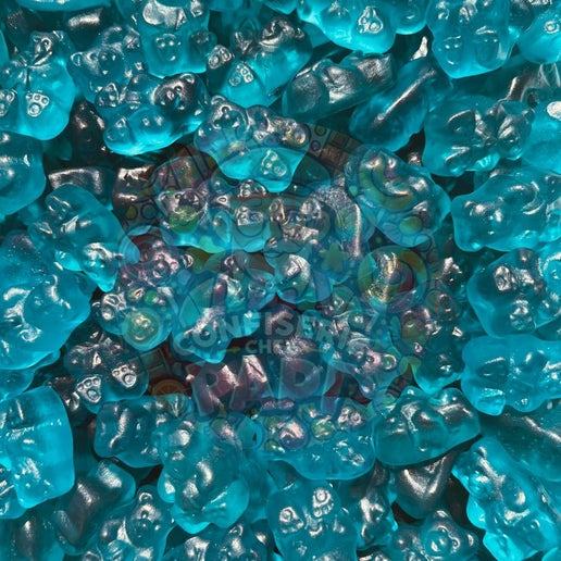 103. Ourson framboise bleu