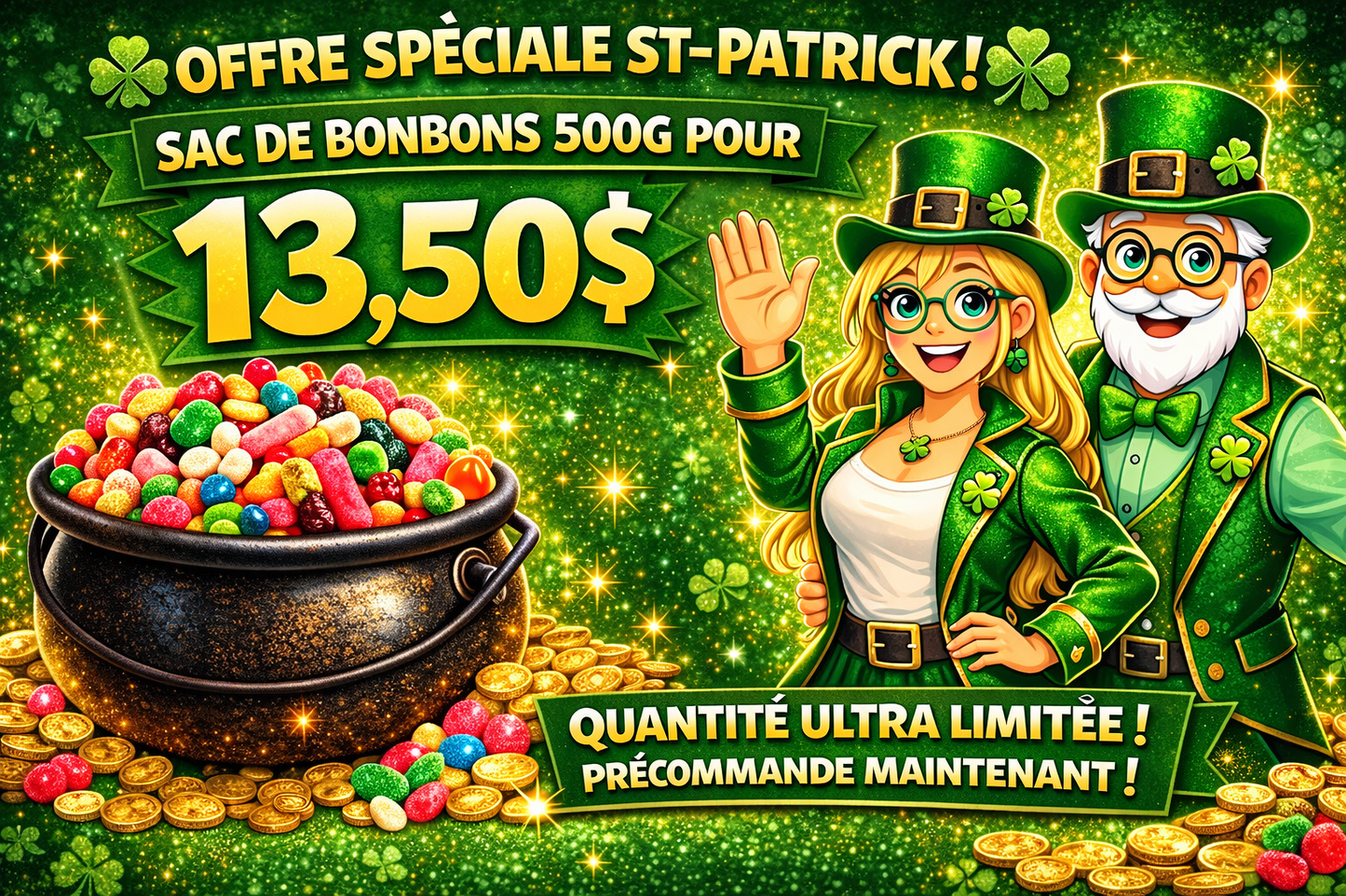 🍀 Le Chaudron de la St-Patrick – Sac Mystère 500 g