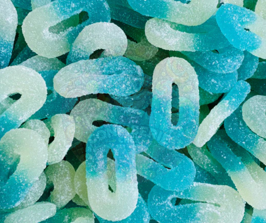 1. Anneaux à la framboise bleu vegan